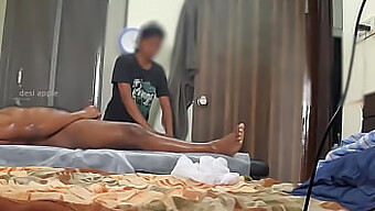 Tiny Ebony Girl'S Surprise At Small White Penis During Massage