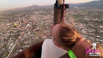 Intimate Lovemaking During A Hot Air Balloon Ride At Dawn, Featuring Deep Throat And Climaxing Internally